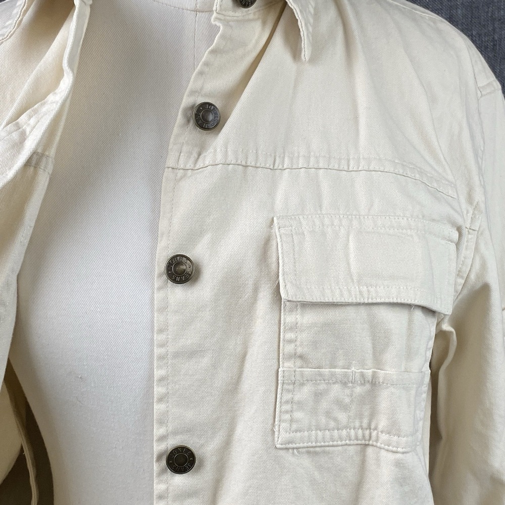 Womans JNY Jones Ny White Button Up Jeans Jacket size: S